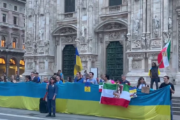 ucraini e iraniani per la libertà in piazza del Duomo