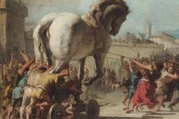 ingresso del cavallo di Troia in Troia, Giovanni Domenico Tiepolo, 1760 circa